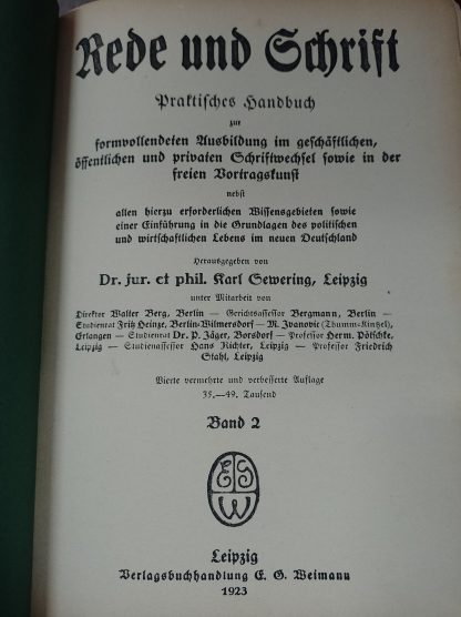 Rede und Schrift. Praktisches Handbuch 1923 - obrazek 15