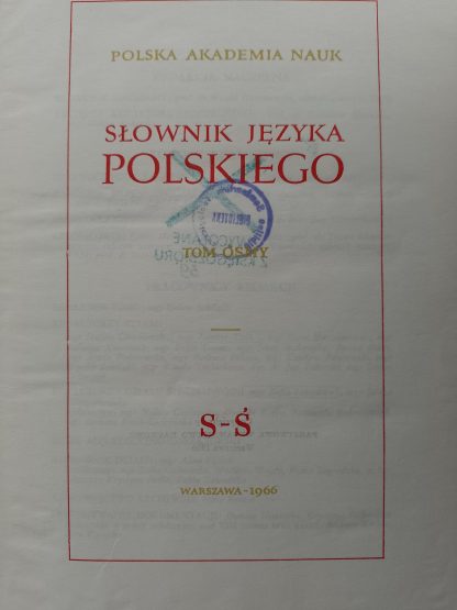 Słownik języka polskiego komplet 11 tomów, W. Doroszewski - obrazek 13